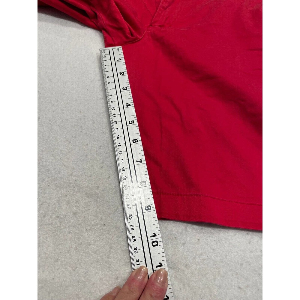 1955 Vintage Size 13‎ Juniors Womens Bermuda Chino Shorts Button-Tab Waist Red - Picture 6 of 8